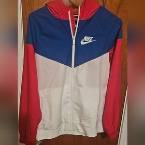 Nike Red and Blue Windbreaker Jacket